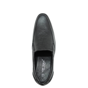 Vibe Walk CH-066 black genuine leather slip-on shoe