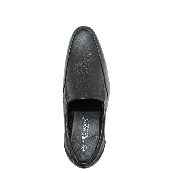 Vibe Walk CH-066 black genuine leather slip-on shoe