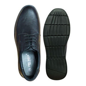 Vibe Walk CH-067 Black genuine leather slip-on shoe