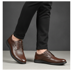 Vibe Walk CH-067 Brown genuine leather slip-on shoe
