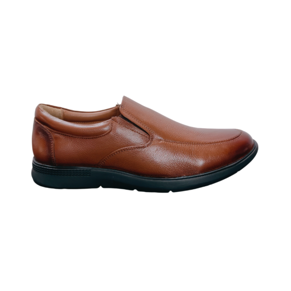 Vibe Walk CH-069 Tan genuine leather slip-on shoe