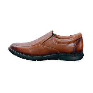 Vibe Walk CH-069 Tan genuine leather slip-on shoe