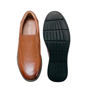 Vibe Walk CH-069 Tan genuine leather slip-on shoe