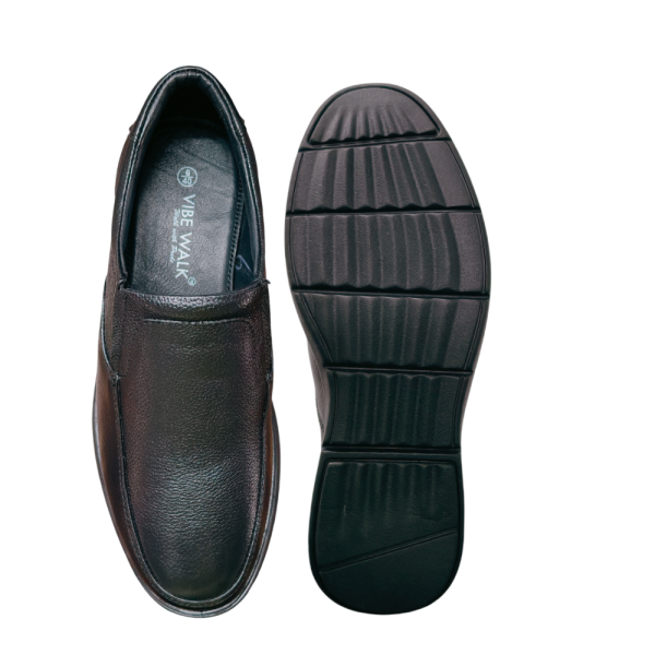 Vibe Walk CH-071 Black genuine leather slip-on shoe