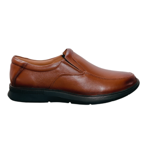 Vibe Walk CH-071 Tan genuine leather slip-on shoe