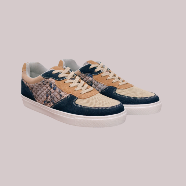 Vibe Walk OPL-202 Navy Beige lightweight walking shoe