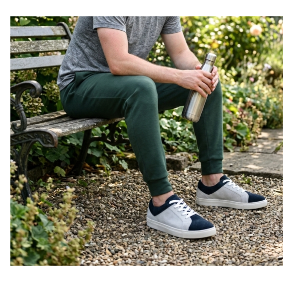 Vibe Walk OPL-203 Grey Navy lightweight walking shoe