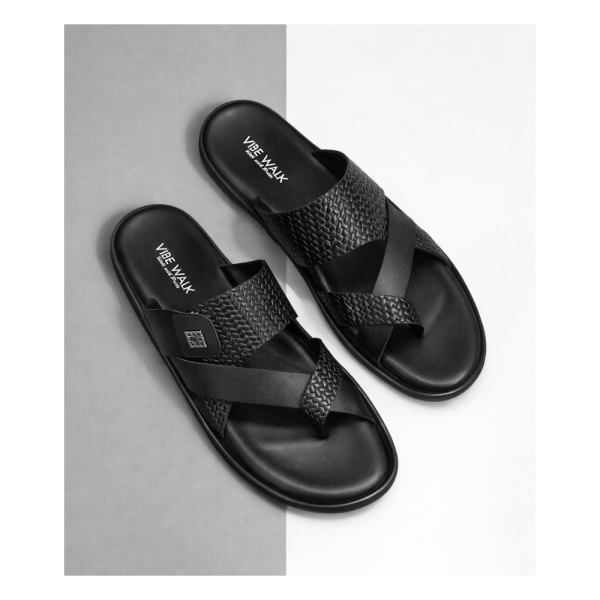 SB-152 Black sandal view 2