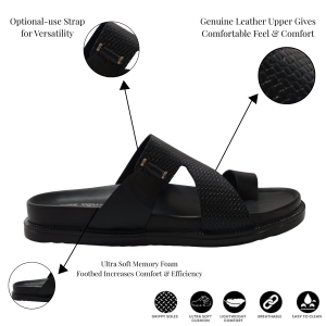SB-156 Black sandal view 2