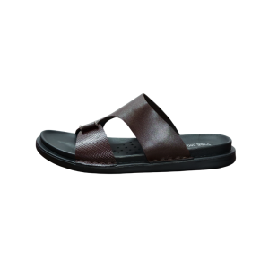 Vibe Walk SB-157 brown genuine leather casual slippers