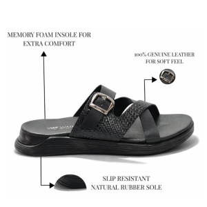 TR-118 Black sandal view 3